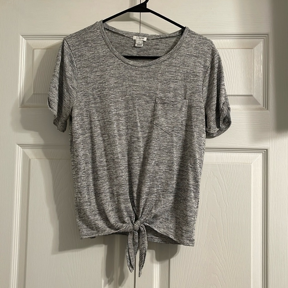 J. Crew tie-front shirt